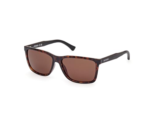 Harley-Davidson Men's Casual Square Sunglasses, Brown, 57-15-140