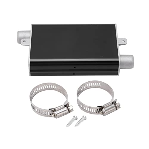 Aramox Kit de Silencieux de Chauffage de Stationnement, 24 Mm en Alliage D'aluminium Diesel pour Chauffage de Stationnement, Silencieux de Chauffage Droit pour Eberspacher (Le noir) Cover