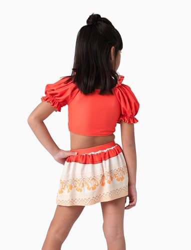 Image of Disney Princess Girls Swimsuit Two-Piece Tankini Set Cute Bathing Suit for Beach, Pool, and Birthday Parties