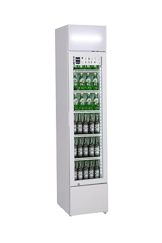 METRO Professional Frigorífico para Bebidas GSC2133, Puerta en Vidrio, 39x47.5x188cm, 133L, 200W, con Cerradura, Blanco