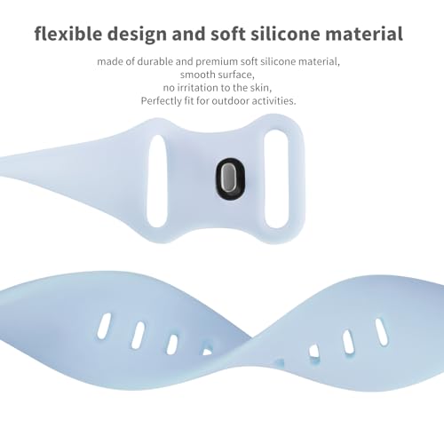 Image of Sport Bands Compatible with Apple Watch Band 38mm /40mm /41mm /42mm /44mm /45mm /49mm Women Men,Soft Silicone Strap Compatible with iWatch Ultra2 /Ultra Series10 /9 /8 /7 /6 /5 /4 /3 /2 /1 /SE Light Blue