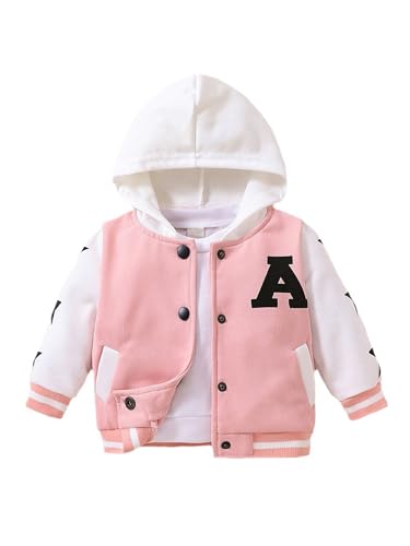 Fldy Kinder Baby Mädchen Baseball Jacke Mit Kapuzen Hoodie Sport...