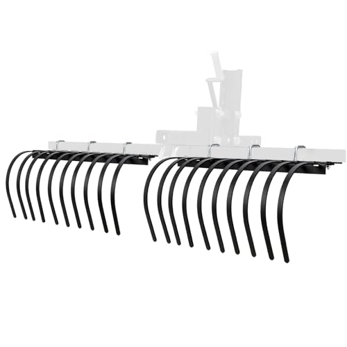 ATV/UTV Landscape Rake Implement, 60' Heavy Duty Tractor Rake for Rock, Grass & Debris Removal, 20...