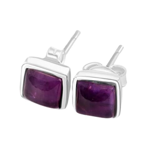 Améthyste naturelle rare et argent 925 | Puces d'oreilles d'exception