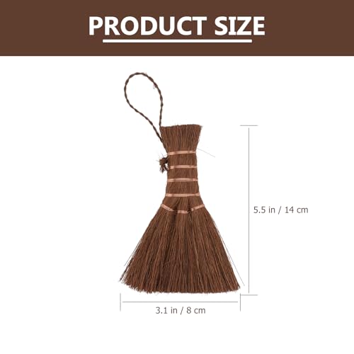 Oatipho 51623186204580 Tea Tray Broom, Tea Broom Whisk, Small Broom Cleaning Soft Bristle Broom Brown Teapot Brush thumb #1