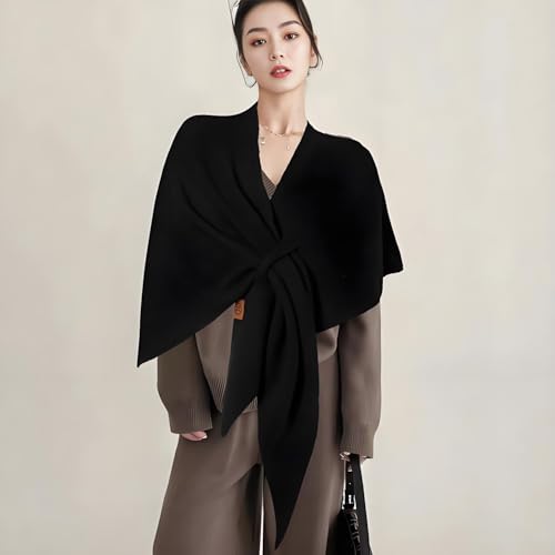 Womens Solid Color Shawl, Pashmina Shaawl Wraps, Cashmere Knitted Shawls and Scarf, for Fall Winter2