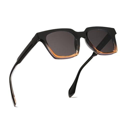 Fashion Square Sunglasses for Womens Men Retro Thick Frame Square Shades Rectangle Sun Glasses