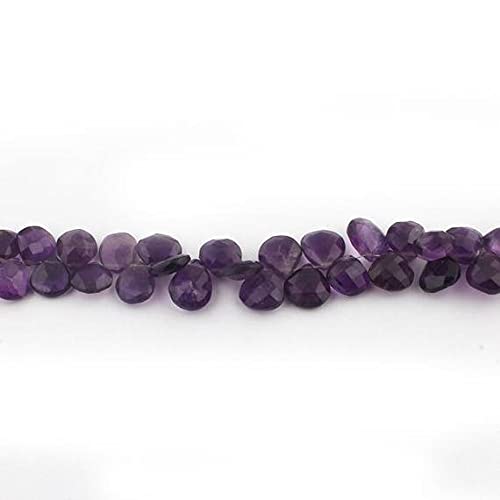 Améthyste facettée en cœur LKBEADS fil de perles briolettes pour fabriquer un cadeau personnalisé