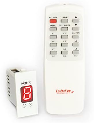 Remote Control Switch with Learning makes Compatible with all Wi-Fi IR Blaster to use with Alexa (Pro-With Timers,Sleep,Adv.L, 1 Fan Regulator|Modular Type|White|)