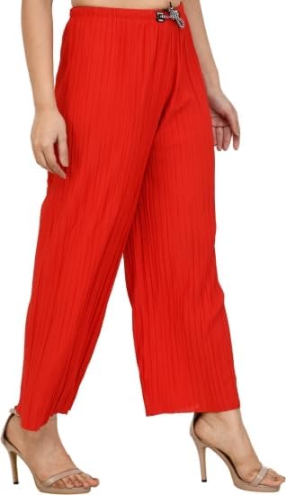 Image of Women's Lycra Palazzo - Stretchable & Comfortable | Premium Fabric | Stylish Free Size Bottom Wear for Casual, Office & Party Outfits