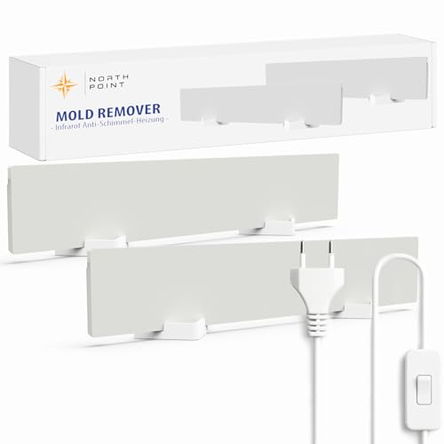 Northpoint Infrarot Anti-Schimmel-Heizung Heizpaneel elektrischer Schimmelentferner 2er-Set nutzbar in der ganzen Wohnung - Beseitigt Schimmel OHNE Chemie - für Wand & Bad