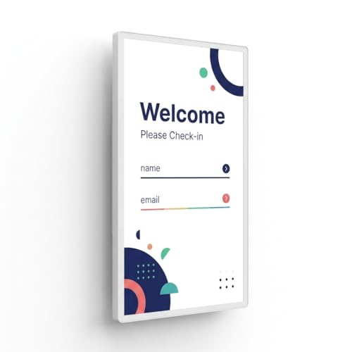Image of OptiSigns 32 inch Wall Mount Digital Signage Kiosk with Touchscreen, Full HD Display with Built-in Speakers, Wi-Fi and Remote Content Management for Restaurants, Retail, Hotels, and Offices, OptiKiosk 32