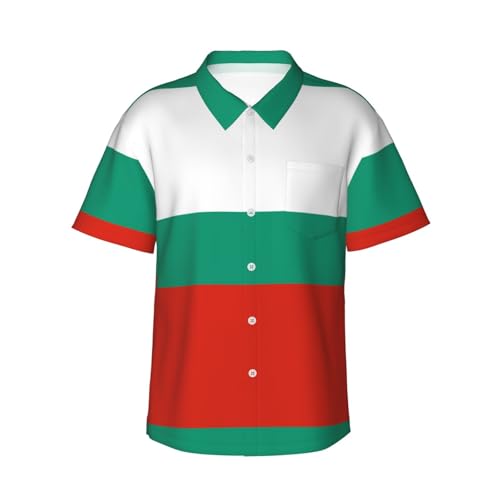 Chemise drapeau bulgare homme en tissu léger aux finitions soignées