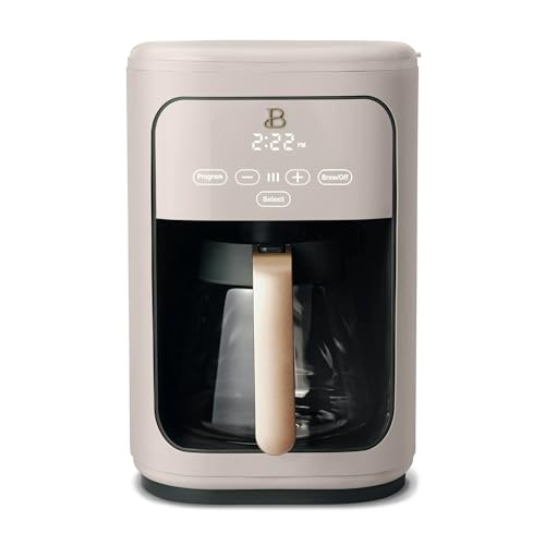 Image of Beautiful 14 Cup Touchscreen Coffee Maker, Programmable Brew Strength & Auto Shut Off by Drew Barrymore (Porcini Taupe)