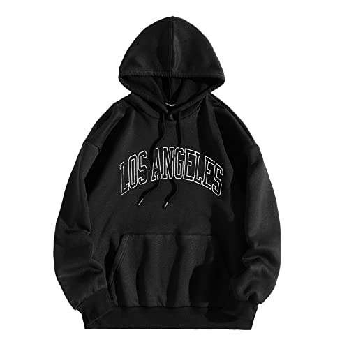 Letter Pullover Hoodies for Men Oversize Hoodies Men Solid Sport Essential Hoodies Patterned Hoodies Graphic Hooded