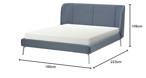 Generisch TUFJORD Polsterbett Bettgestell 160x200 cm Gunnared blau – Bild 4