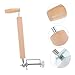 OUNONA Rolling Pin Dough Roller Kitchen Tool for Even Thickness for Pasta Dumplings Tortillas Made of Beechwood Easy to Use for All Dough Types