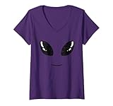 Photo Gallery donna alien face space - costume divertente per halloween, per uomini, bambini, alieni maglietta con collo a v Photo Gallery donna alien face space - costume divertente per halloween, per uomini, bambini, alieni maglietta con collo a v