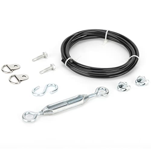 SANKINS Anti-Sag Gate Kits, Gate Hardware Kit Steel in Zinc, Interior and Exterior Gate Sag Kit, Black