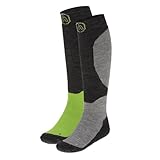 2 Paar Ski Thermo Kniestrümpfe Kinder Innenfrottee Winterware Oeko-tex Standard 100 (31, 34, GREY)