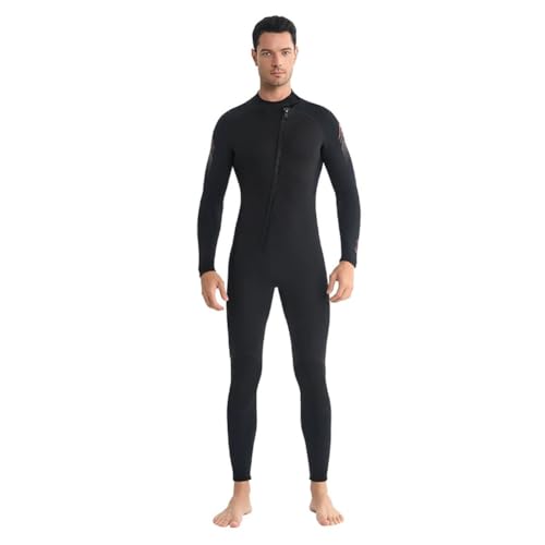 TOVCHEI Traje De Neopreno De 3 Mm De Neopreno De Una Pieza De Manga Larga Traje De Buceo Cálido A Prueba De Frío Anti-UV Surf Snorkel Traje De Medusa,Negro,M