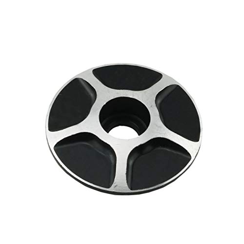 HJ Garden Bicycle Headset Top Cap Replacement Part Aluminum Threadless Bicycle Headset Cover Parts Replacement, Black
