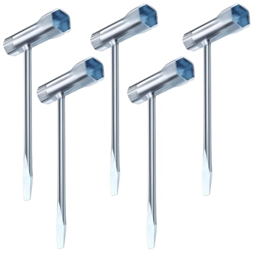 NUWIQ Kettensägenschlüssel, 5 Stück Kettensägen Ersatzwerkzeug, 13 x 19mm Kettensägenwerkzeug, Anziehen von T Stangen, Werkzeugentferner für Sägekettenmuttern
