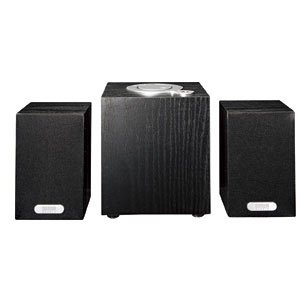 Amazon.co.jp: 木製2.1chマルチメディアスピーカー(ブラック) : 家電
