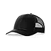 Richardson 115 Low-Profile Hat Structured Classic Trucker w/THP Hat Brush | Adjustable Snapback Cap | Black