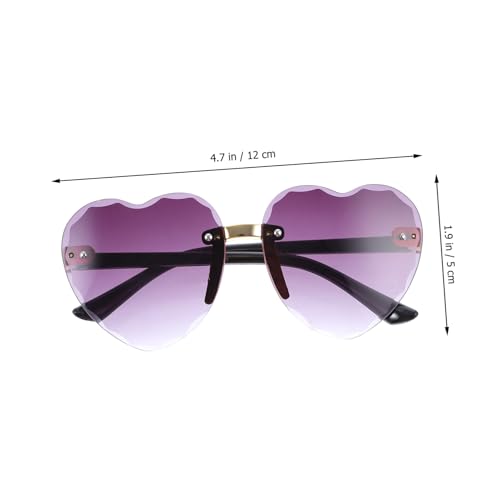 Frameless Heart Shaped Sunglasses Transparent Eyewear for Boys Party Accessories Lightweight UV Protection for Cosplay and Gift2