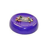 Grabbit Magnetic Sewing Pincushion with 50 Plastic Head Pins, Purple