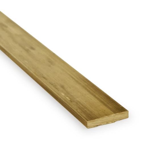 360 Brass Rectangular Bar, Unpolished (Mill) Finish, H02 Temper, ASTM B16, 3/16