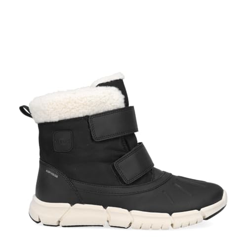 Geox J Flexyper Girl B AB, Bota de Tobillo, Negro, 29 EU