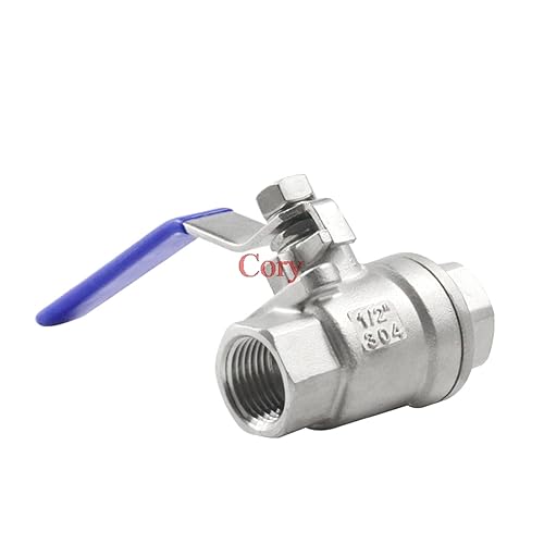 Válvula de bola manual de 0.25 de acero inoxidable para control de flujo de agua BSPT 5
