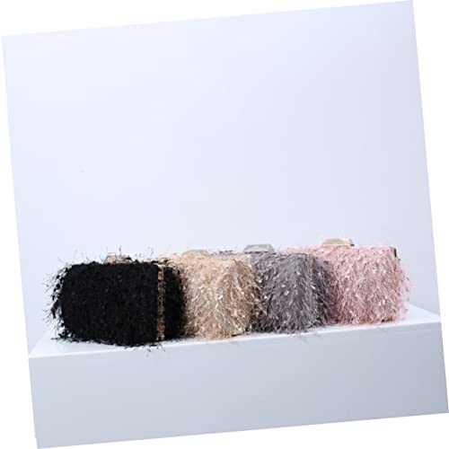 Pochette soirée élégante en polyester texturé et pochette vintage main