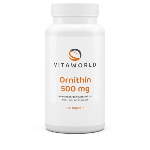 vitaworld L-Ornithin 500 mg, Vegan, 120 Kapseln