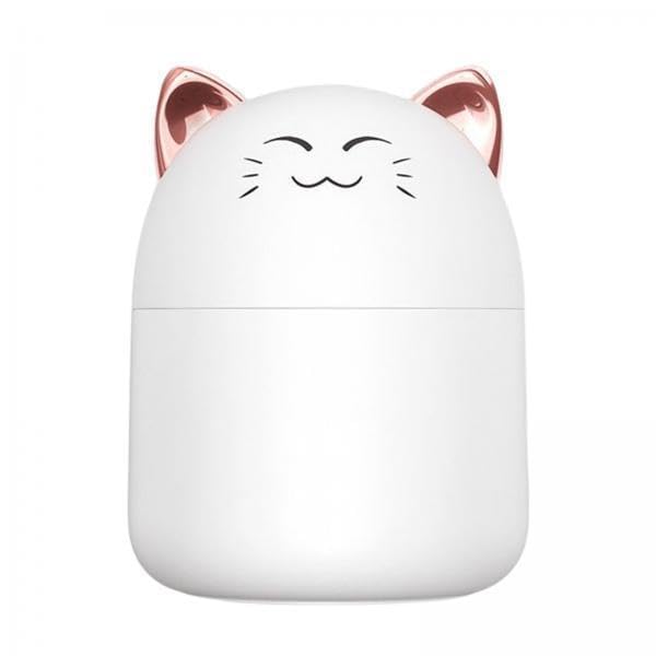 2xLovely Small Air Humidifier Home Bedroom Mini 250ml USB Silent Purifier White Cat