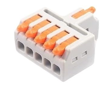 Terminal de conexión rápida,Conectores de cable compactos,Conectores de cable compactos y rápidos Empalme de resorte Bloque de terminales de cableado a presión Conexión de cables eléctricos for el hog