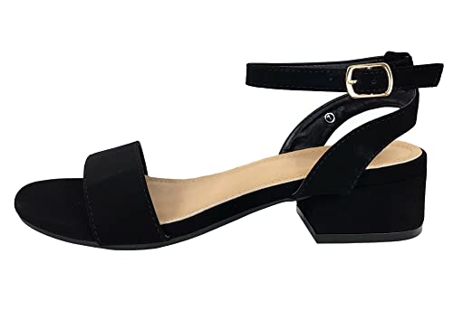 TruFox 1 Inch Low Heel Dressy Sandal Special Occasion Comfortable Sandals Open Toe Ankle Strap3