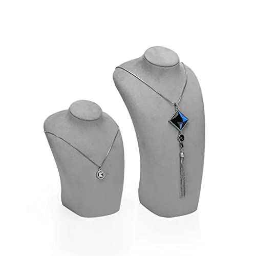 Buste collier en velours gris : fini les chaînes emmêlées