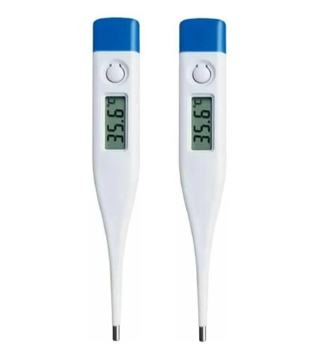 Digital LCD Thermometer 2-Pack - Medical Oral & Underarm Thermometer for Baby & Adult - Fast & Accurate Readings