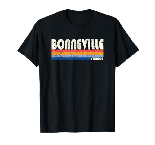Retro Vintage 70s 80s Estilo Bonneville, Francia Camiseta
