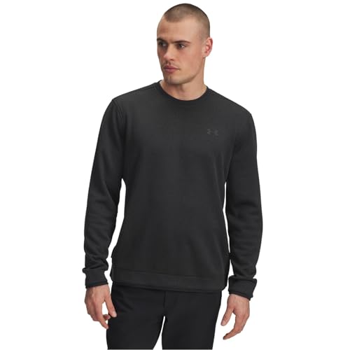 Under Armour - Mens Fleece Crew Neck Sweater, Color Black (001), Size: Large