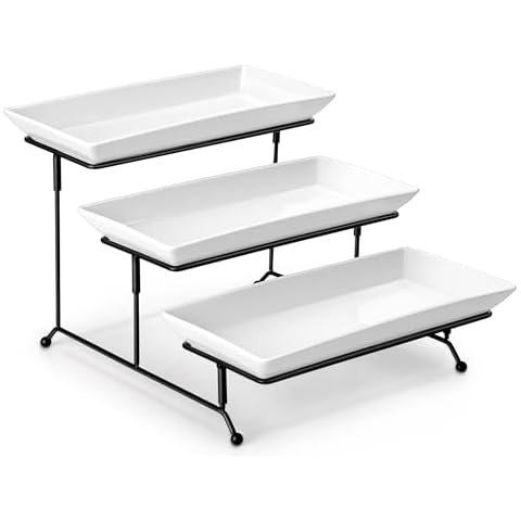 MALACASA 3 Tier Serving Trays Cover