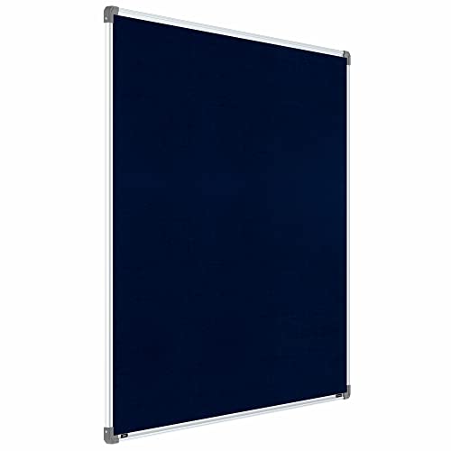 Image of Scholar Art Metis 4x5 Feet Fabric Pin-up Notice Board for Office, Home & School | High Strength Velvet Cloth + High Density Soft Board for Pinning Photos, Sticky Notes & Reminders (Dark Blue)