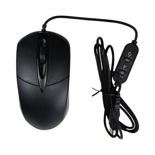 Flylin USB Heated Computer Mouse, 1600DPI Wired Mice with 3 Speed Temperature Adjustment/Timing, 3D Roller Optical Heated Mouse for Laptop PC Desktop Notebook