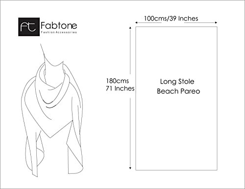 Women's Scarf/Stole Soft 100% Cotton Printed Fashion Wrap - Neck Covering Dust Protection, 100 x 180 cm - Summer Accessory3