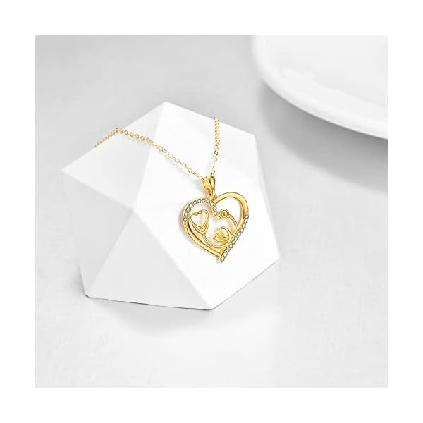KECHO 14K Solid Gold Nurse Gifts for Women Heart Stethoscope Nurse Earrings Stethoscope Pendant Necklace Graduation Birthday Christmas Jewelry Gifts for Doctor Nurse Medical Student - Image 3