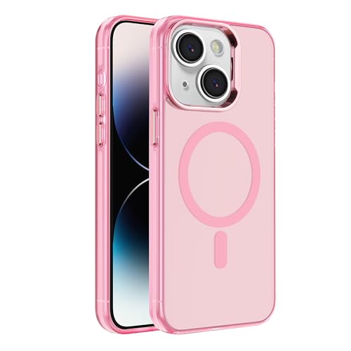 Coque iPhone 14 Plus rose Magsafe S. Tedazo silicone antichoc 6,7 pouces