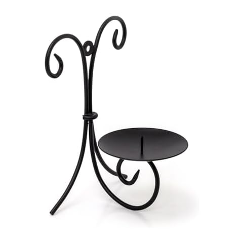 Carousel Home Black Metal Wall Candle Holder Cover